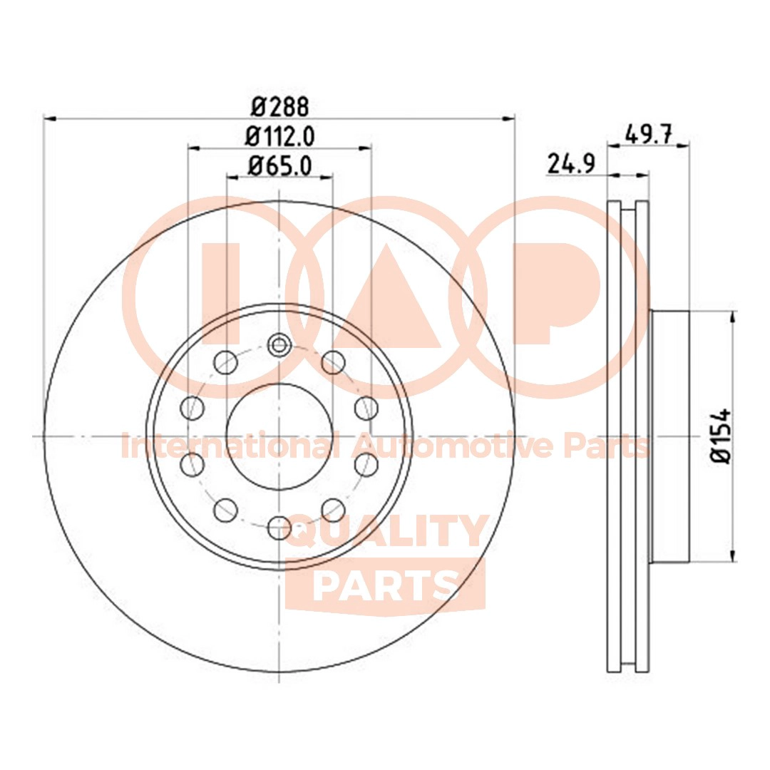 Disque de frein IAP QUALITY PARTS 709-50044