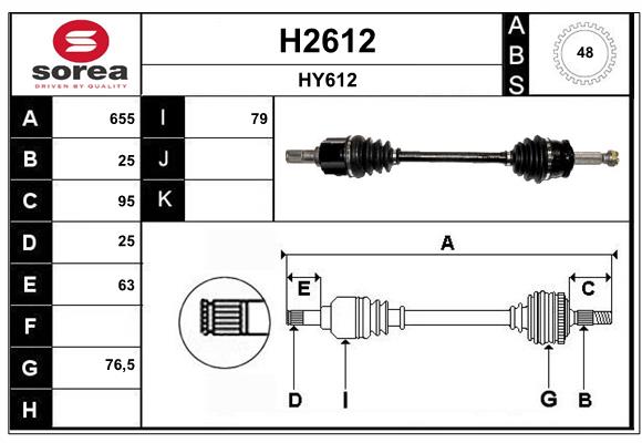 Arbre de transmission SNRA H2612