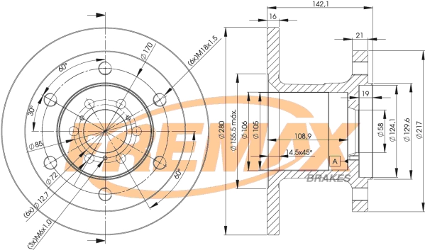 Disque de frein FREMAX BD-4182