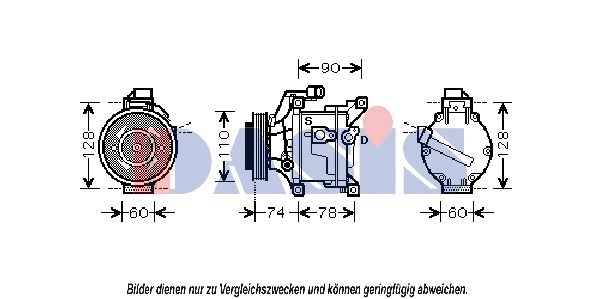 Compresseur, climatisation AKS DASIS 851002N