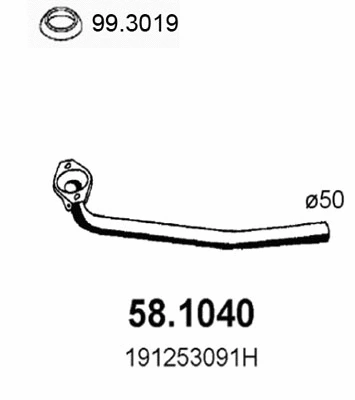 Tuyau d'échappement ASSO 58.1040