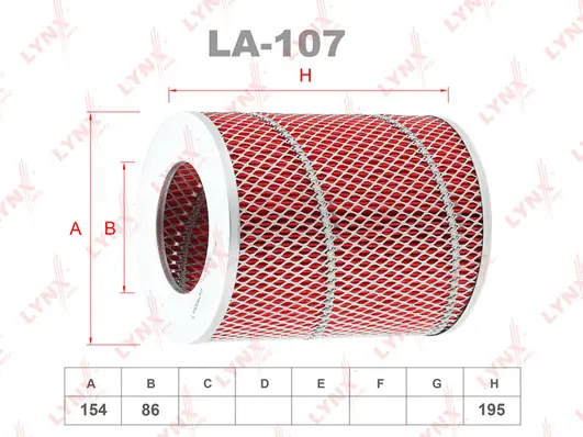 Filtre à air LYNXAUTO LA-107