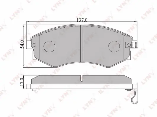 Kit de plaquettes de frein, frein à disque LYNXAUTO BD-3607