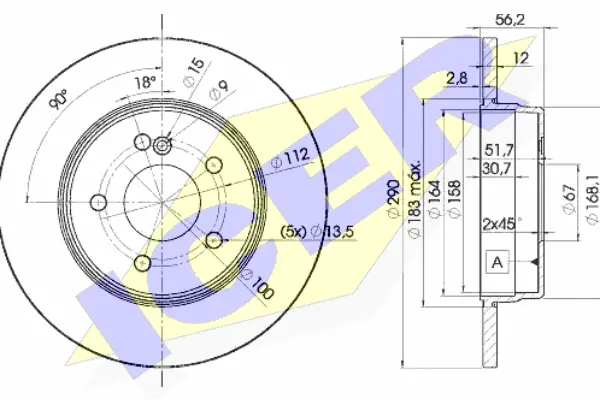 Disque de frein ICER 78BD1213-2
