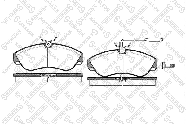 Kit de plaquettes de frein, frein à disque STELLOX 498 002-SX