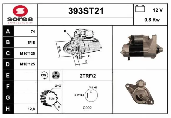 Démarreur STARTCAR 393ST21