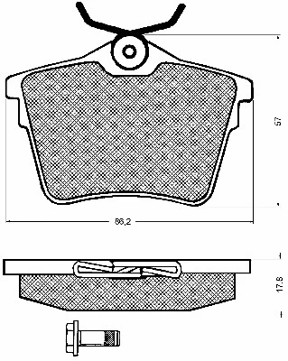 Kit de plaquettes de frein, frein à disque BSF 10723