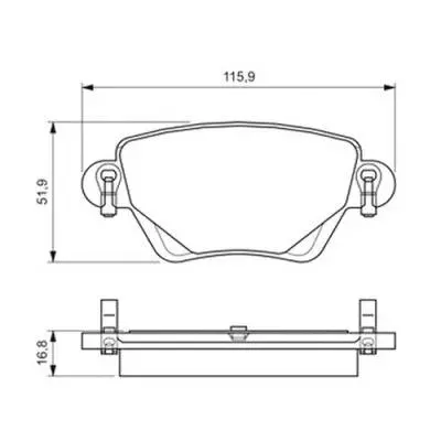 Kit de plaquettes de frein, frein à disque G.U.D. GBP880186