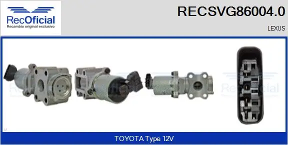 Vanne EGR RECOFICIAL RECSVG86004.0
