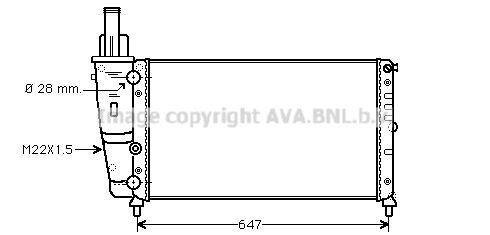 Radiateur, refroidissement du moteur PRASCO FTA2140