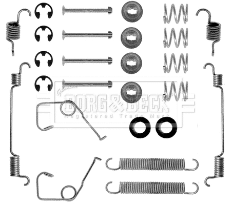 Kit d'accessoires, mâchoire de frein BORG & BECK BBK6038