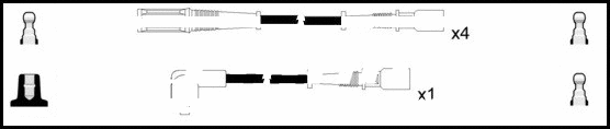 Kit de câbles d'allumage LEMARK HOES134