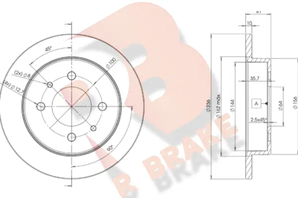 Disque de frein R BRAKE 78RBD27763