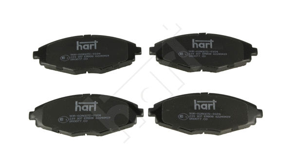 Kit de plaquettes de frein, frein à disque HART 219 107