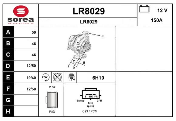 Alternateur SNRA LR8029