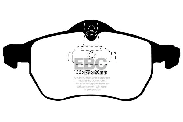 Kit de plaquettes de frein, frein à disque EBC Brakes DP21183