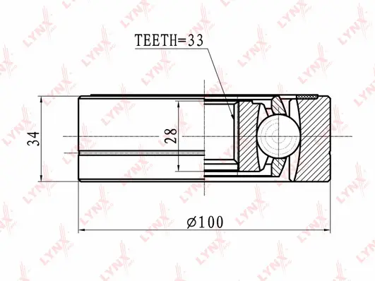 Jeu de joints, arbre de transmission LYNXAUTO CI-8008