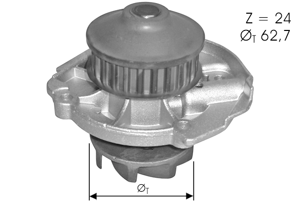 Pompe à eau, refroidissement du moteur TECDRIVE TPAE0052