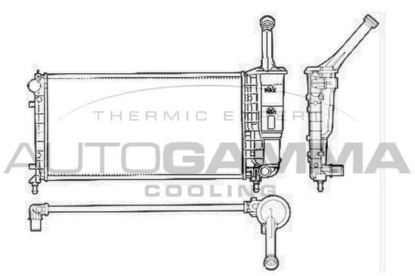 Radiateur, refroidissement du moteur AUTOGAMMA 103757