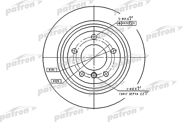 Disque de frein PATRON PBD2768