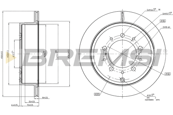 Disque de frein BREMSI CD7799V