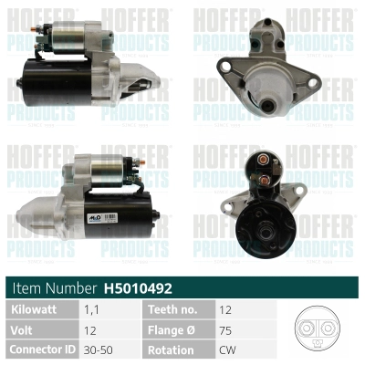 Démarreur HOFFER H5010492