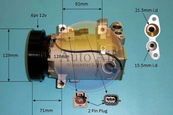 Compresseur, climatisation AUTO AIR GLOUCESTER 14-1357P