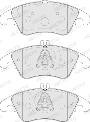 Kit de plaquettes de frein, frein à disque NECTO FD7302A