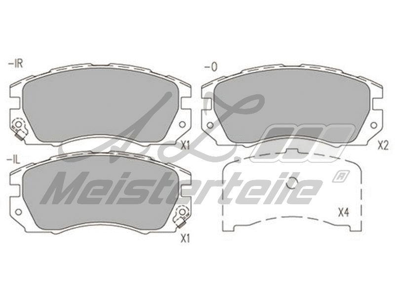 Kit de plaquettes de frein, frein à disque A.Z. Meisterteile AZMT-44-022-2142