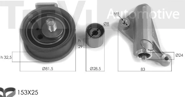 Kit de courroie crantée TREVI AUTOMOTIVE KD1277