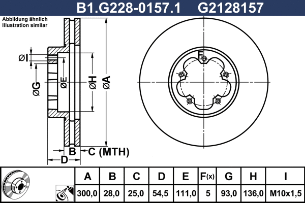 Disque de frein GALFER B1.G228-0157.1