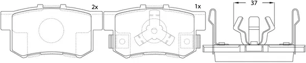 Kit de plaquettes de frein, frein à disque SB BP28807
