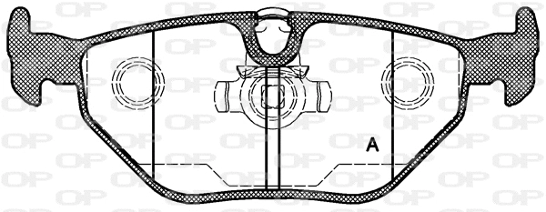 Kit de plaquettes de frein, frein à disque OPEN PARTS BPA0265.15