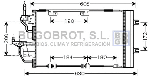 Condenseur, climatisation BUGOBROT 62-OL5454