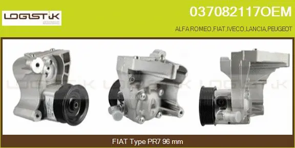 Pompe hydraulique, direction LGK 037082117OEM