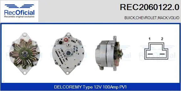 Alternateur RECOFICIAL REC2060122.0