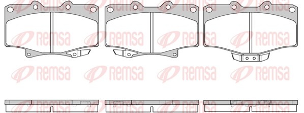 Kit de plaquettes de frein, frein à disque REMSA 0429.14