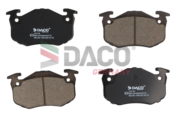 Kit de plaquettes de frein, frein à disque DACO Germany 323728