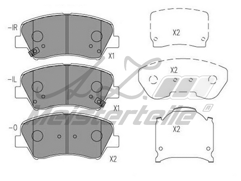 Kit de plaquettes de frein, frein à disque A.Z. Meisterteile AZMT-44-022-2087