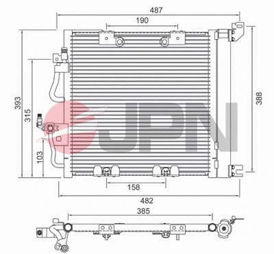 Condenseur, climatisation JPN 60C9114-JPN