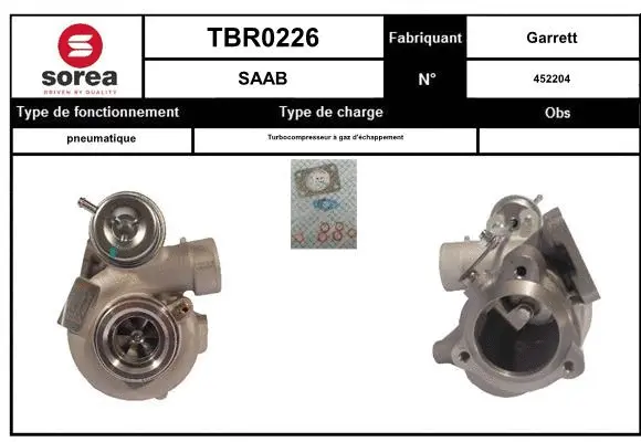 Turbocompresseur, suralimentation EAI TBR0226