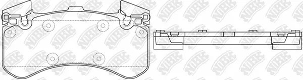 Kit de plaquettes de frein, frein à disque NiBK PN33004W