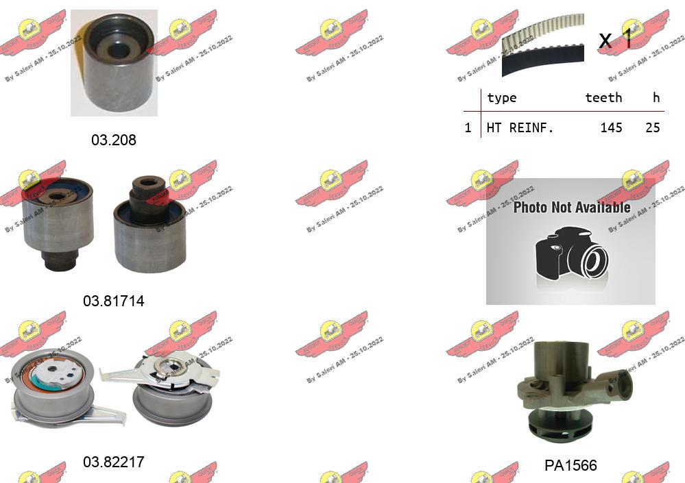 Pompe à eau + kit de courroie crantée AUTOKIT 04.5477PA