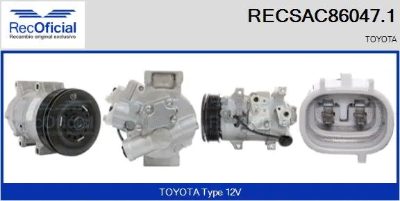 Compresseur, climatisation RECOFICIAL RECSAC86047.1