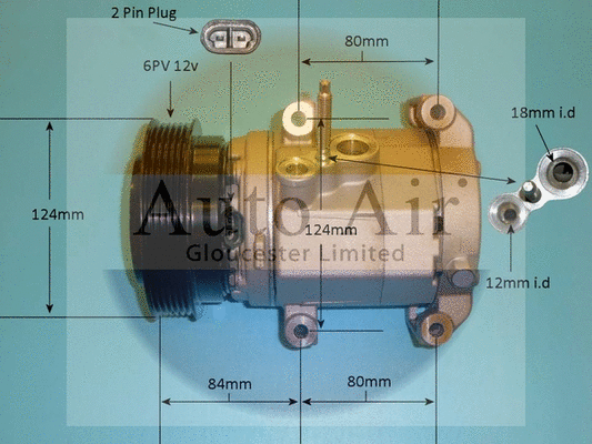 Compresseur, climatisation AUTO AIR GLOUCESTER 14-0187P