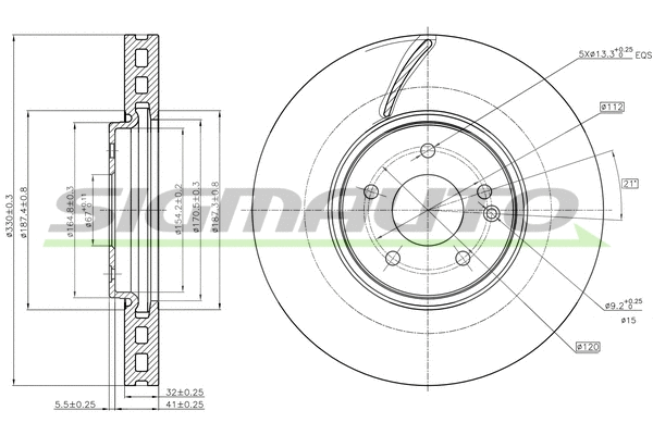 Disque de frein SIGMAUTO DBB670V