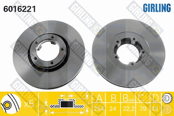 Disque de frein GIRLING 6016221
