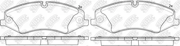 Kit de plaquettes de frein, frein à disque NiBK PN0488