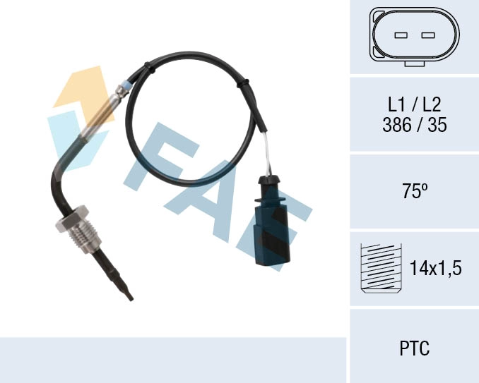 Capteur, température des gaz FAE 68084
