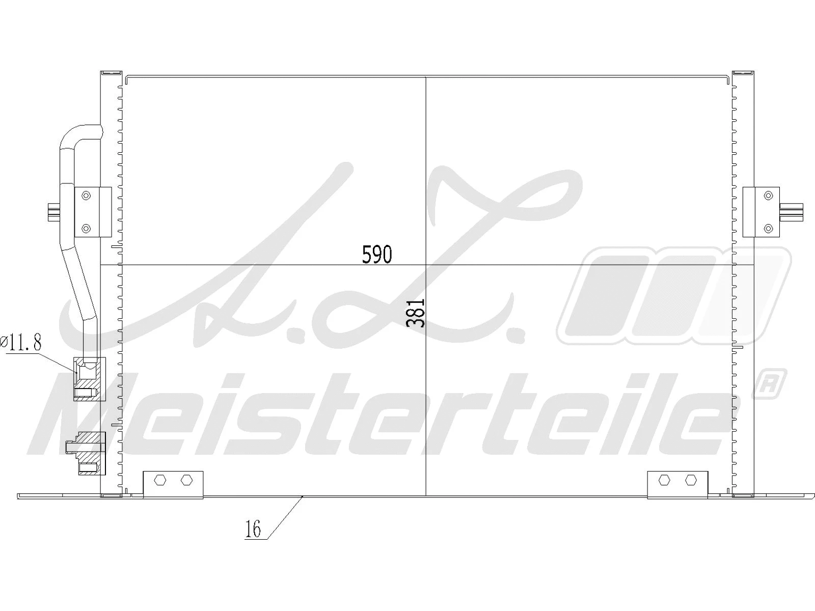 Condenseur, climatisation A.Z. Meisterteile AZMT-45-030-1008